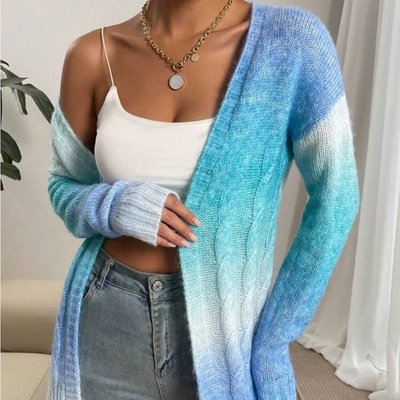 New ombre open front cardigan sweater - Picture 2 of 6